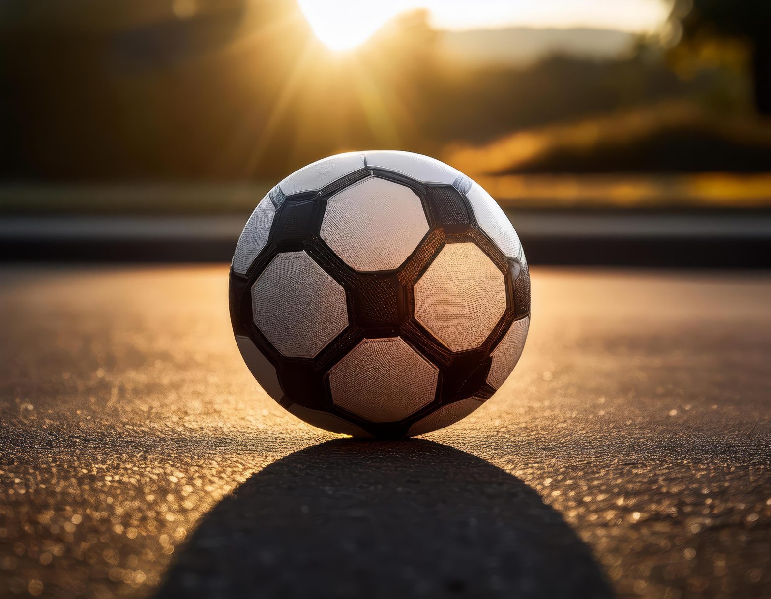 Football in the hot sun